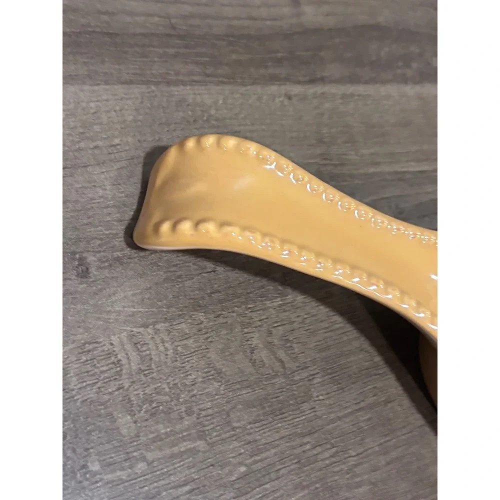 Signature Sorrento Gold Stoneware Spoon Rest Debby Segura Designs Mustard Yellow